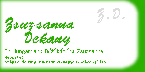 zsuzsanna dekany business card